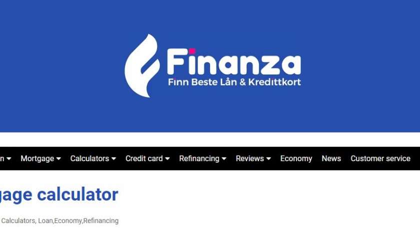 Finanza mortgage calculator